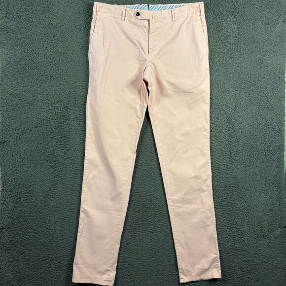 PT01 Other - PT01 Pants Mens 34x36 Pink Slim Fit Stretch Chinos Preppy Made in Italy